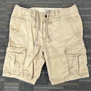 Abercrombie & Fitch Cargo Shorts 33 Military Paratrooper Y2K Rugged Twill Grunge